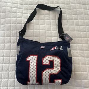 NEW ENGLAND PATRIOTS Jersey Purse #12 Tom Brady Shoulder Bag Profanity NFL